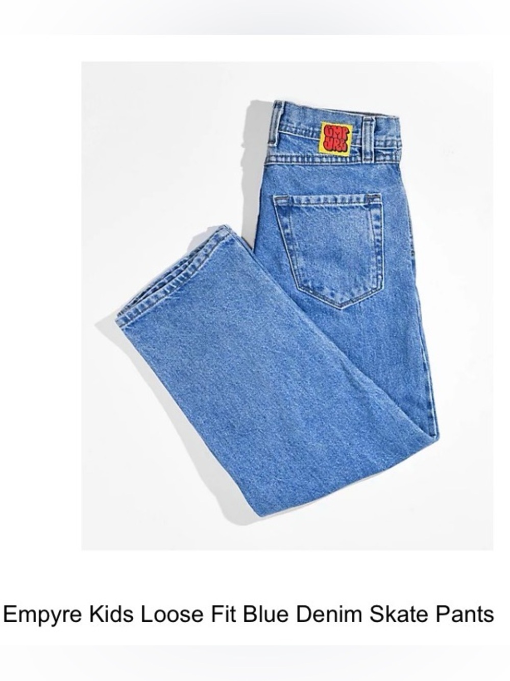 Empyre kids loose fit blue denim skate pants